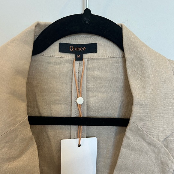 Women’s Quince 100% European Linen Blazer, Driftwood, Medium - Picture 3 of 5